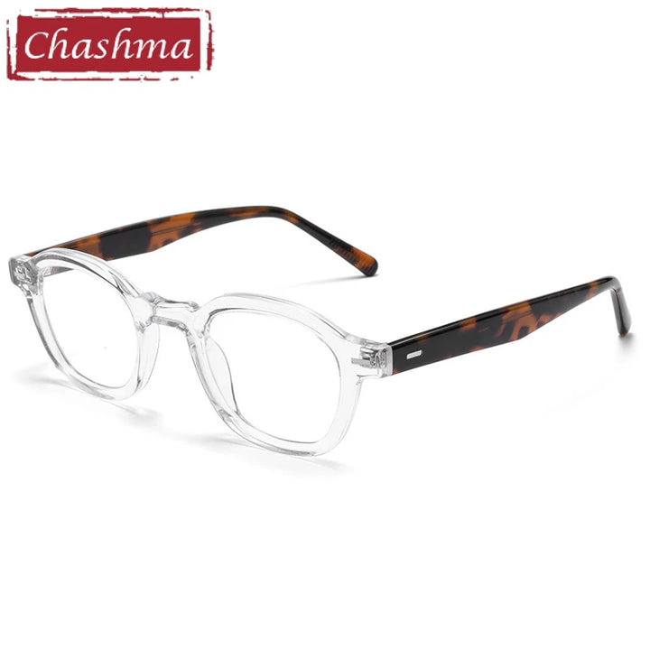 Chashma Ochki Unisex Full Rim Polygon Oval Acetate Eyeglasses 881003