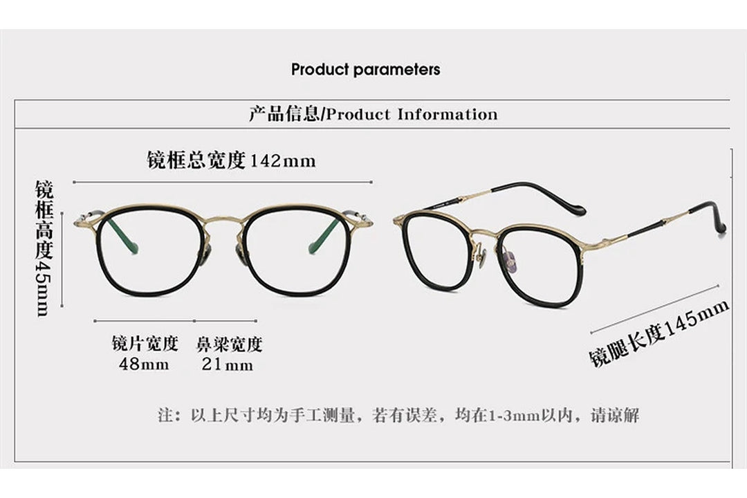 Black Mask Unisex Full Rim Square Acetate Eyeglasses BM-3118M