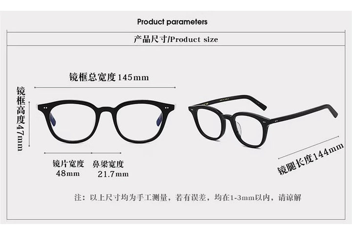 Black Mask Unisex Full Rim Square Acetate Eyeglasses BM-P042