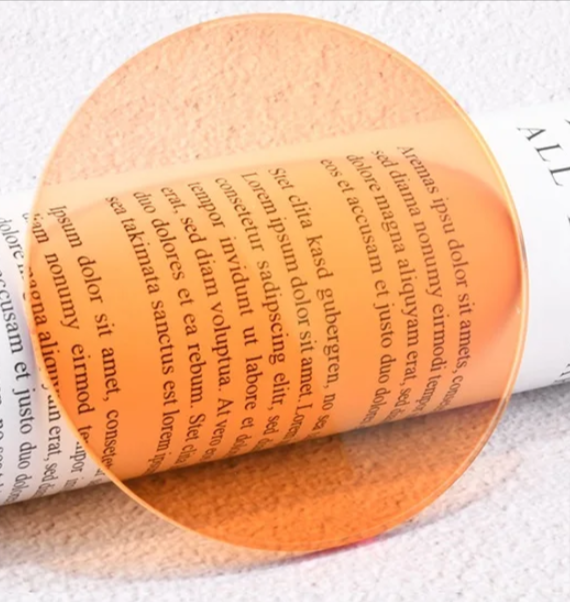 Cubojue 1.56 Index Single Vision Colorful Myopic Photochromic Lenses Lenses Cubojue Lenses Yellow  