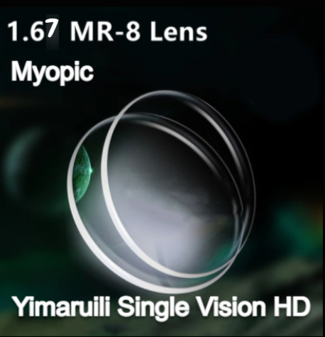 Yimaruili MR-8 Single Vision 1.61 Index Clear Lenses