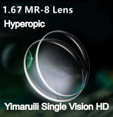 Yimaruili MR-8 Single Vision 1.61 Index Clear Lenses