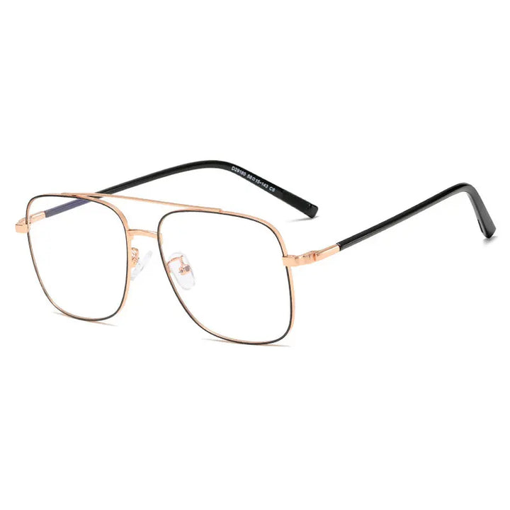 Hotony Women's Full Rim Square Double Bridge Alloy Eyeglasses 291804