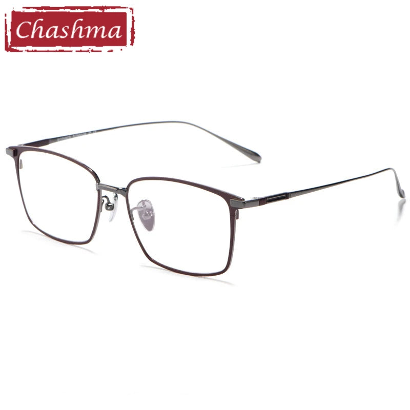 Chashma Ochki Women's Full Rim Square Titanium Eyeglasses 18317