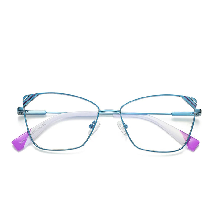 Hotony Women's Full Rim Square Cat Eye Alloy Eyeglasses 30339