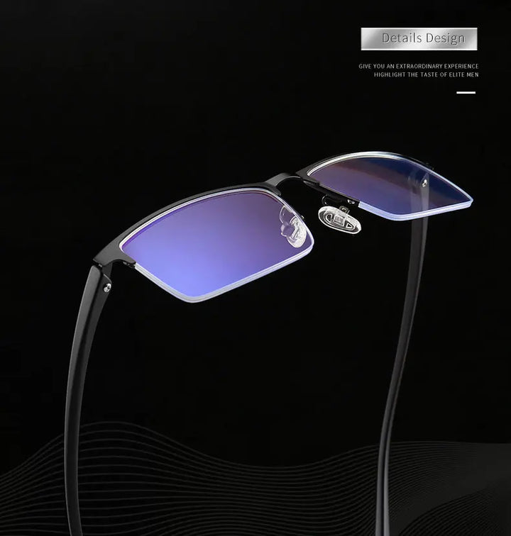 Hotochki 9501 unisex semi rim alloy prescription eyeglasses — view 12