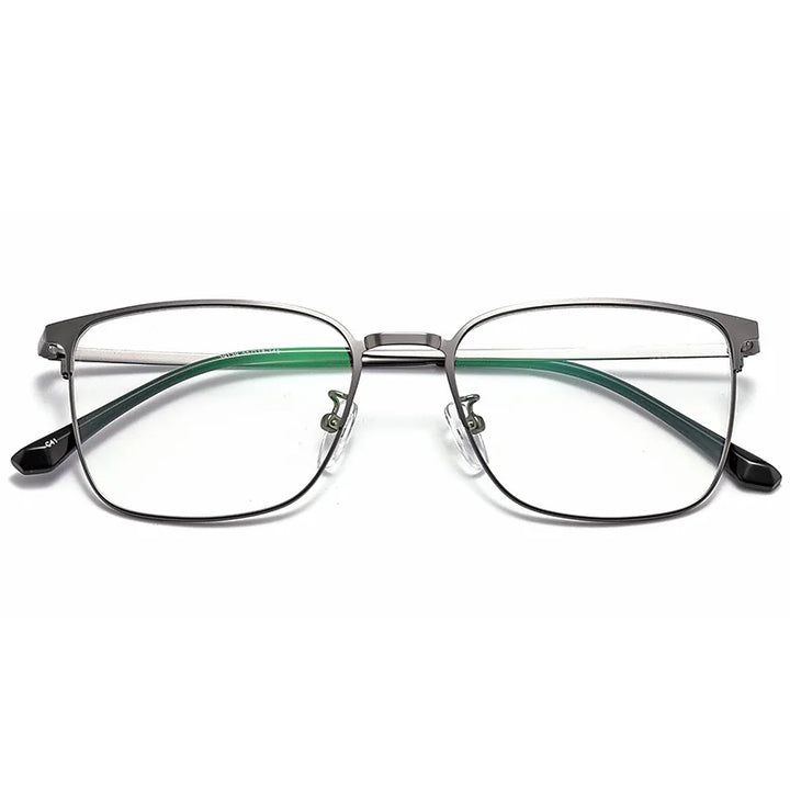 Kocolior Unisex Full Rim Rectangle Alloy Eyeglasses 39139 Full Rim Kocolior   