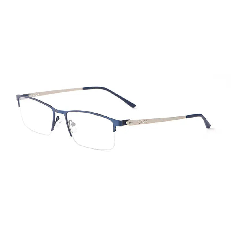 Hotochki Men's Semi Rim Square Alloy Eyeglasses 98417
