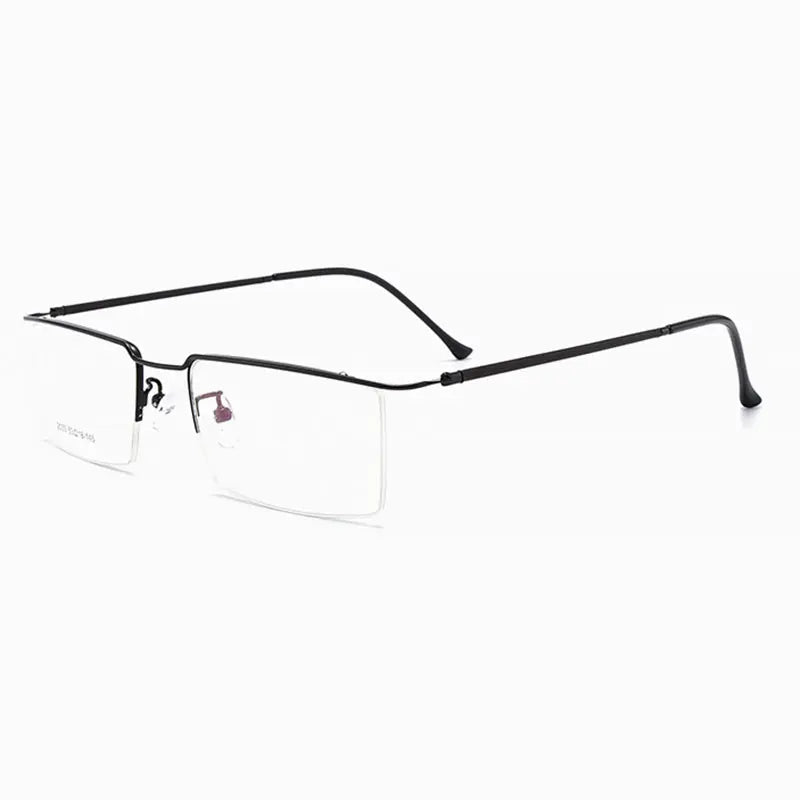 Hotochki Women's Semi Rim Square Brow Line Alloy Eyeglasses 942533 Semi Rim Hotochki black