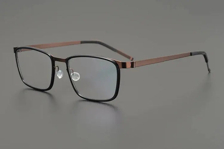 Bobbie 971100 Unisex Square Titanium Acetate Full Rim Frames FuzWeb