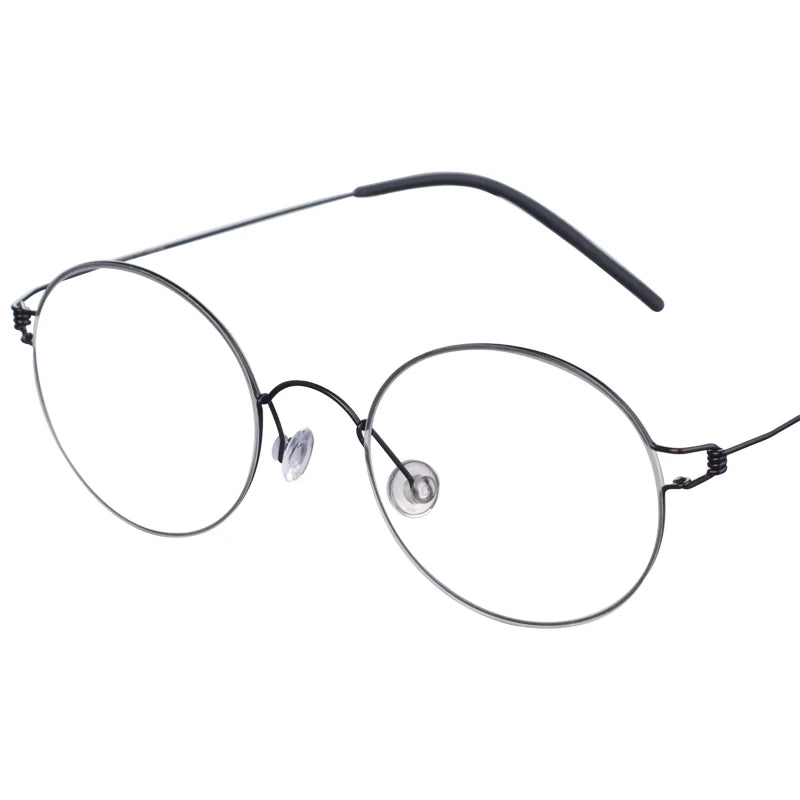 Aimee Unisex Full Rim Oval Screwless Titanium Eyeglasses 13418 Full Rim Aimee   