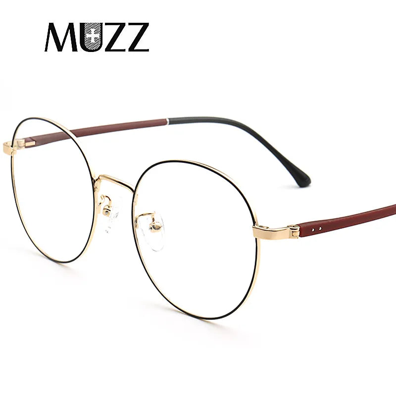 Muzz Unisex Full Rim Round Alloy Eyeglasses 7915 Full Rim Muzz   