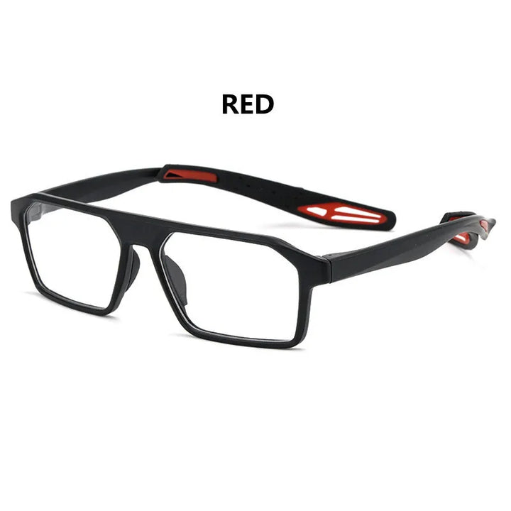 Kocolior Unisex Full Rim Square Tr 90  Sport Eyeglasses 1218 Full Rim Kocolior Red China 