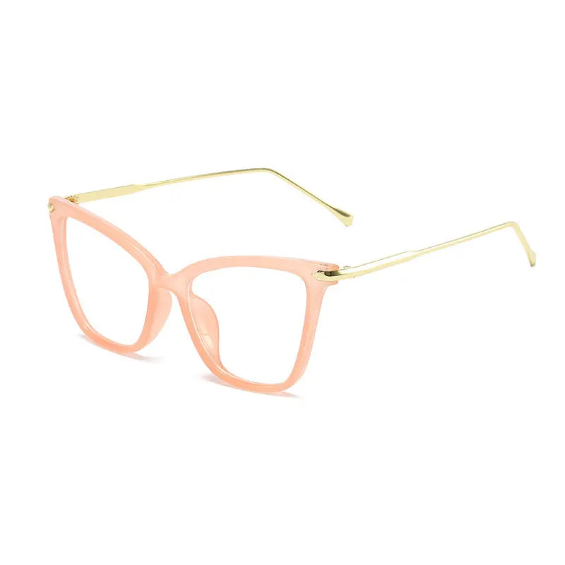 Hotony Women's Full Rim Square Cat Eye Alloy Eyeglasses 97024