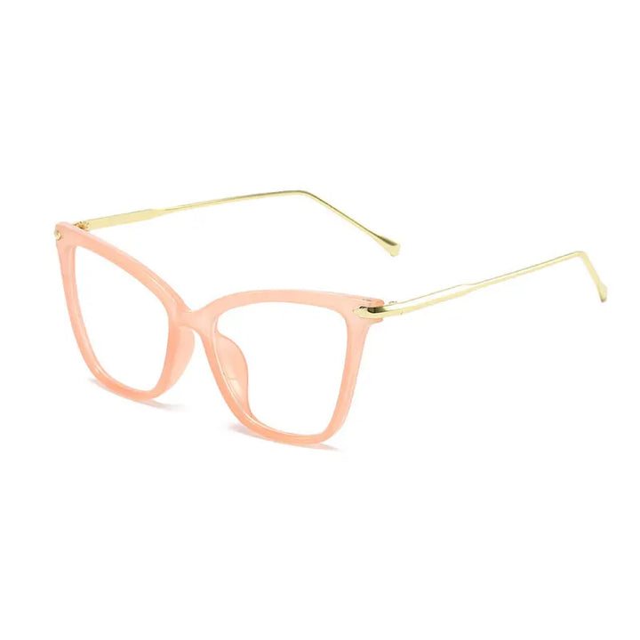 Hotony Women's Full Rim Square Cat Eye Alloy Eyeglasses 97024