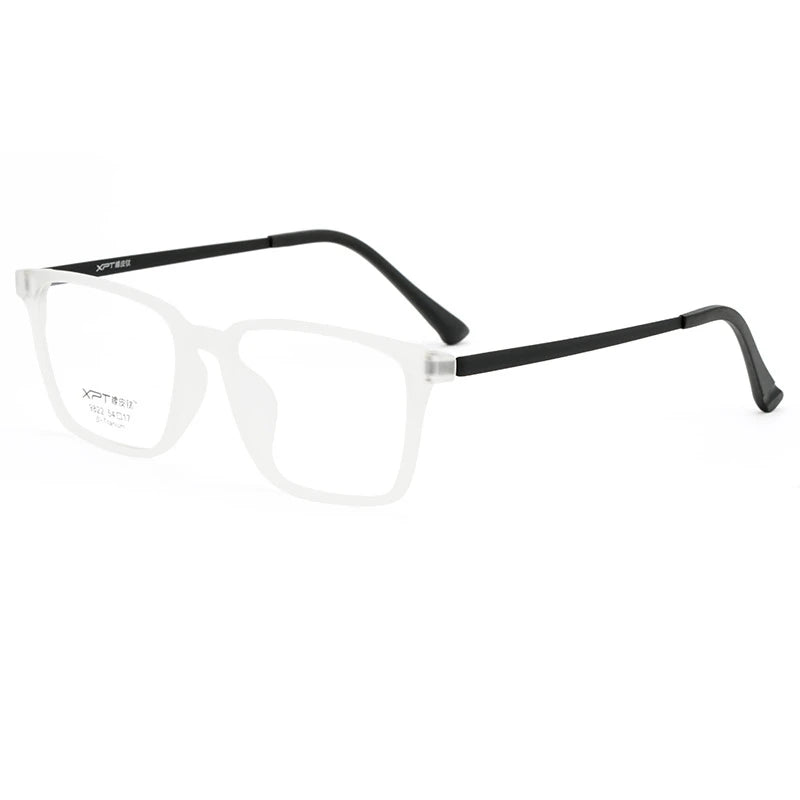 Kocolior Men's Full Rim Large Square Tr 90 Titanium Eyeglasses 9822 Full Rim Kocolior Transparent  