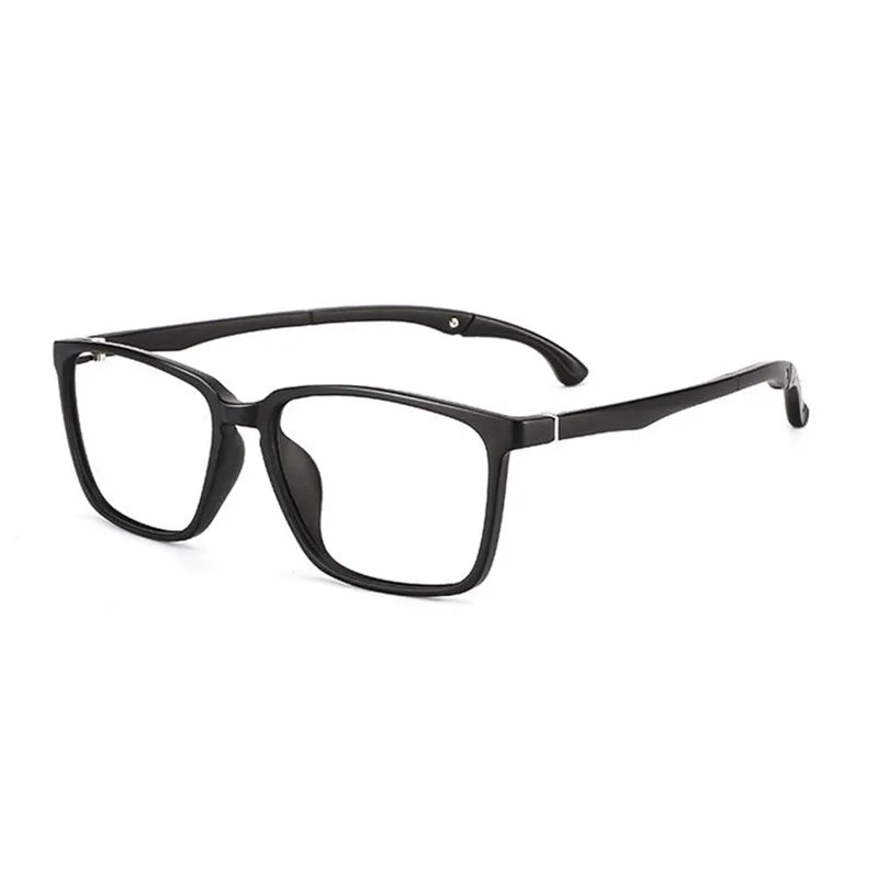 Kocolior Unisex Full Rim Tr 90 Alloy Square Hyperopic Reading Glasses 6010 Reading Glasses Kocolior Black 0 