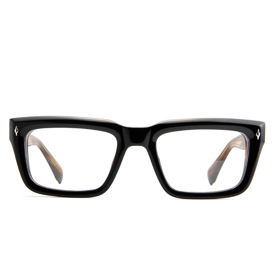 Esnbie Unisex Full Rim Square Acetate Eyeglasses 1-407-1
