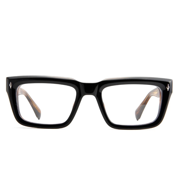 Esnbie Unisex Full Rim Square Acetate Eyeglasses 1-407-1