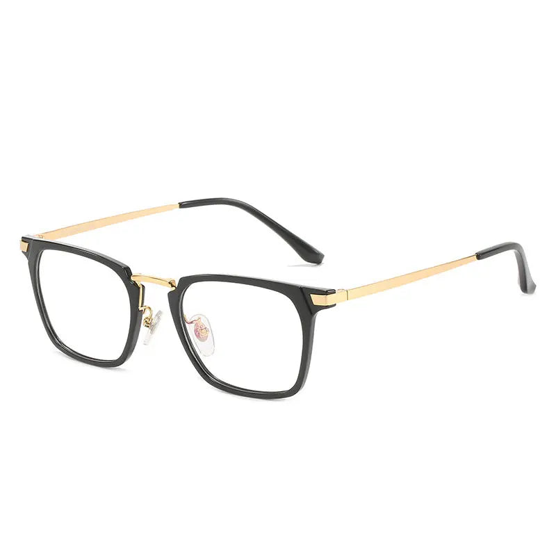 Hotochki Unisex Full Rim Square Eyeglasses 2142 Full Rim Hotochki Black Gold  