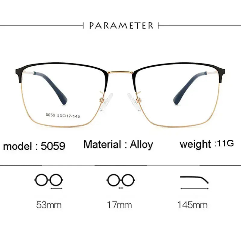 Hotochki Womens Full Rim Square Alloy Frames 505900 — view 2 | Hotochki at FuzWeb