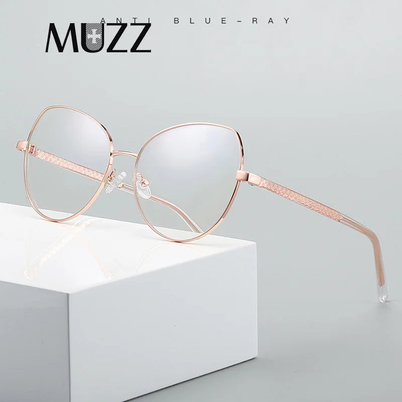 Muzz Womens Full Rim Cat Eye Alloy Eyeglasses 3001 Full Rim Muzz   