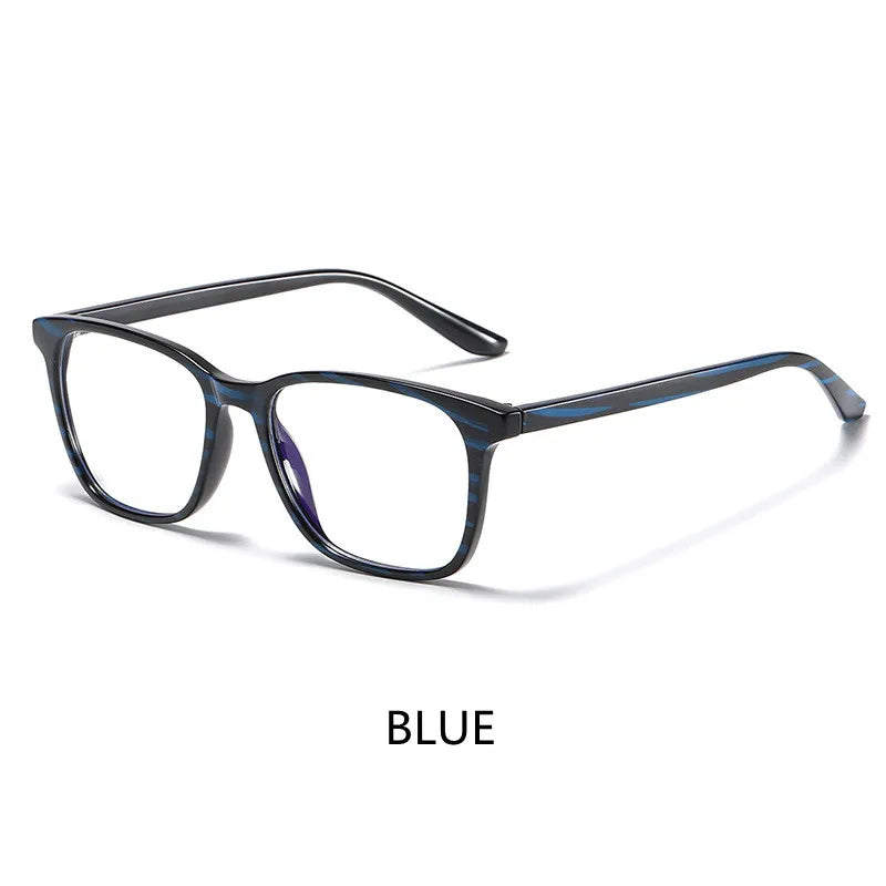 Kocolior Unisex Full Rim Square Tr 90 Acetate Hyperopic Reading Glasses 6919 Reading Glasses Kocolior Blue China 0