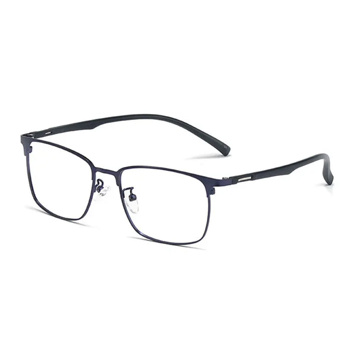 Handoer Unisex Full Rim Square Alloy Eyeglasses Spring Hinges 89027 Full Rim Handoer Blue  