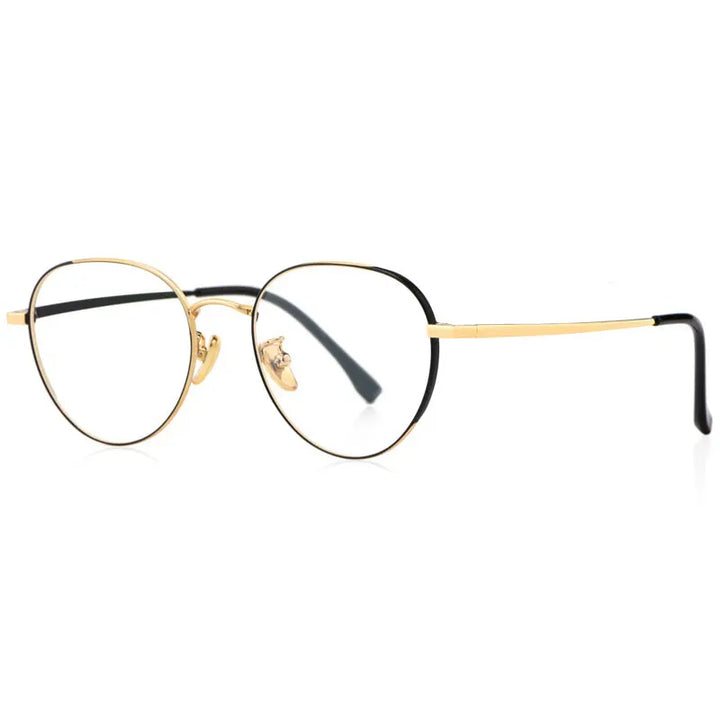 Hotony Unisex Full Rim Beta Titanium Prescription Eyeglasses T3927 size chart