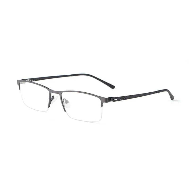 Hotochki Men's Semi Rim Square Alloy Eyeglasses 98417