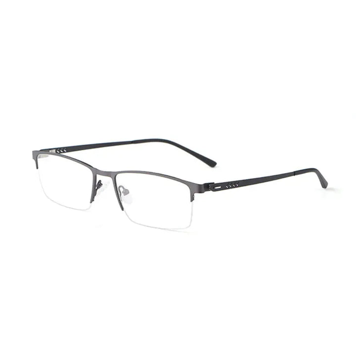 Hotochki Men's Semi Rim Square Alloy Eyeglasses 98417