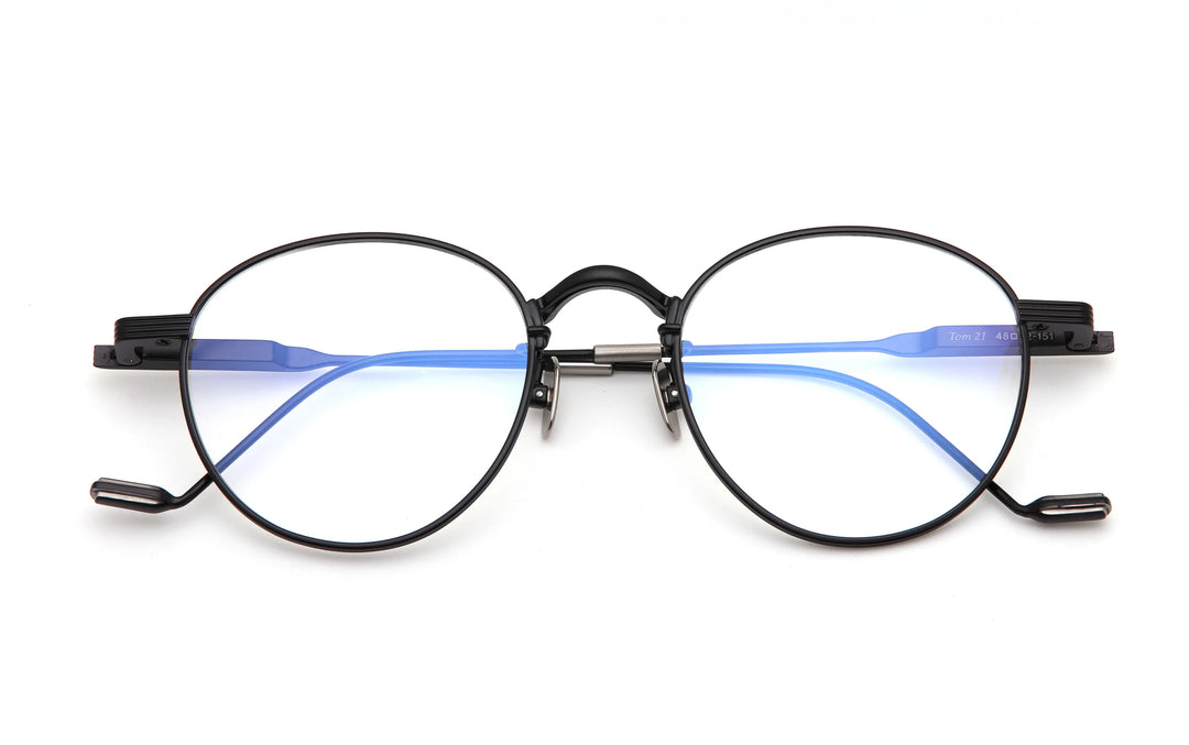 Muzz Unisex Full Rim Oval Round Titanium Eyeglasses 21022