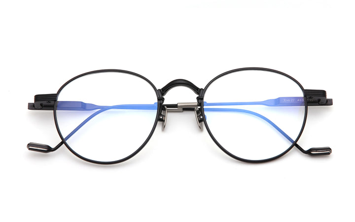 Muzz Unisex Full Rim Oval Round Titanium Eyeglasses 21022
