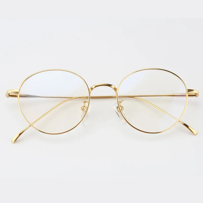 Muzz 61440 unisex round pure titanium prescription eyeglasses — view 5