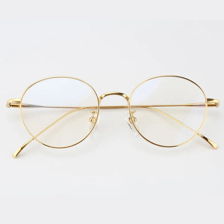 Muzz 61440 unisex round pure titanium prescription eyeglasses — view 5