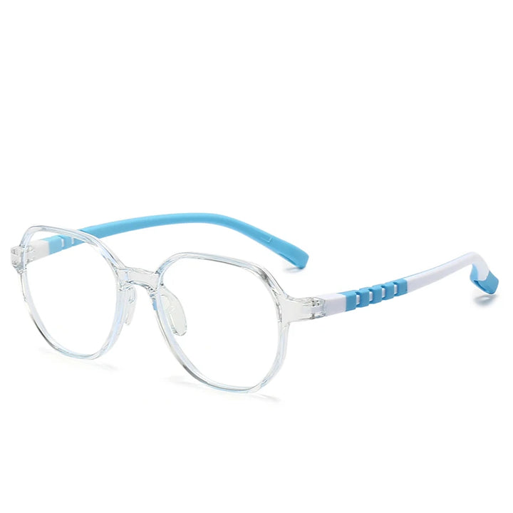 Oveliness Unisex Youth's Full Rim Polygon Tr 90 Silicone Eyeglasses 322102