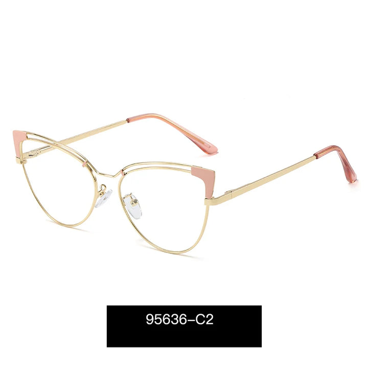 Hotony Women's Full Rim Oval Cat Eye Tr 90 Alloy Eyeglasses 495636