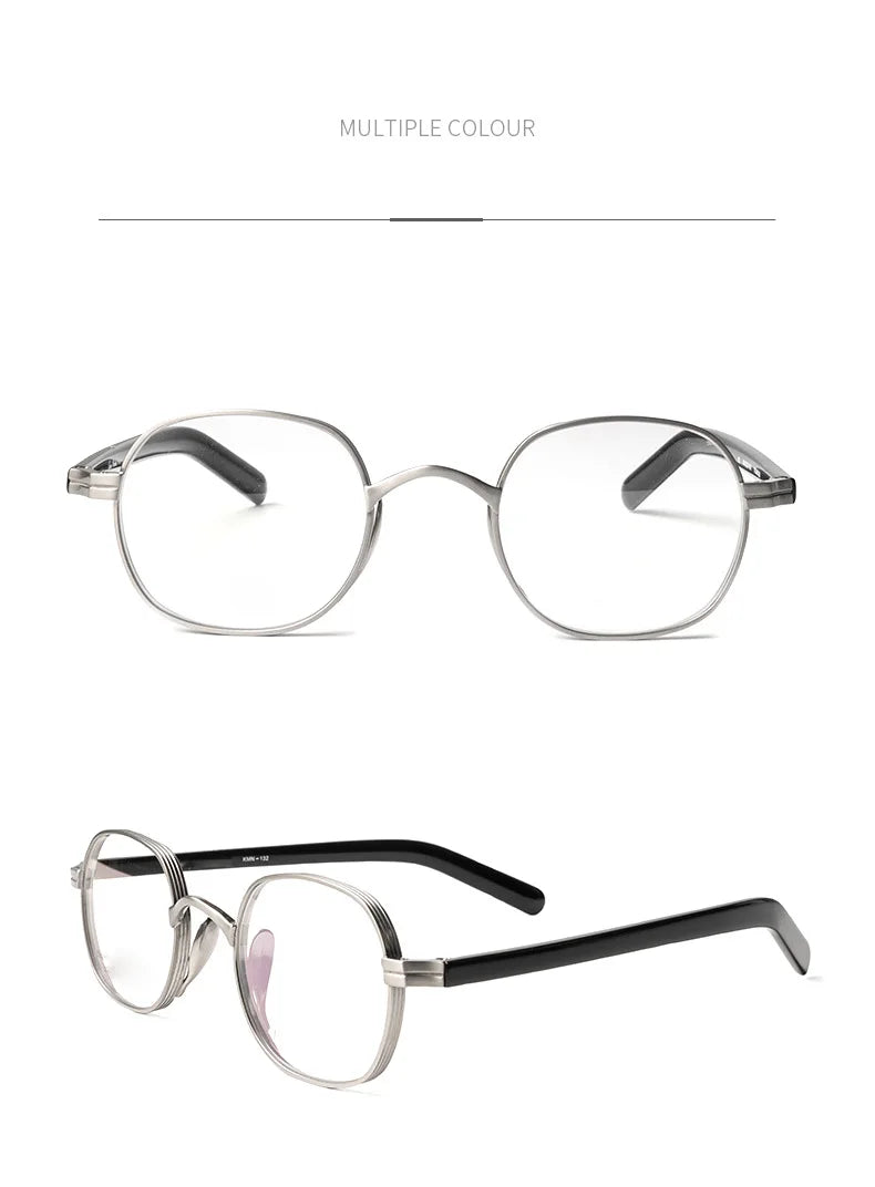 Muzz Women's Full Rim Oval Square Titanium Acetate Eyeglasses 510518