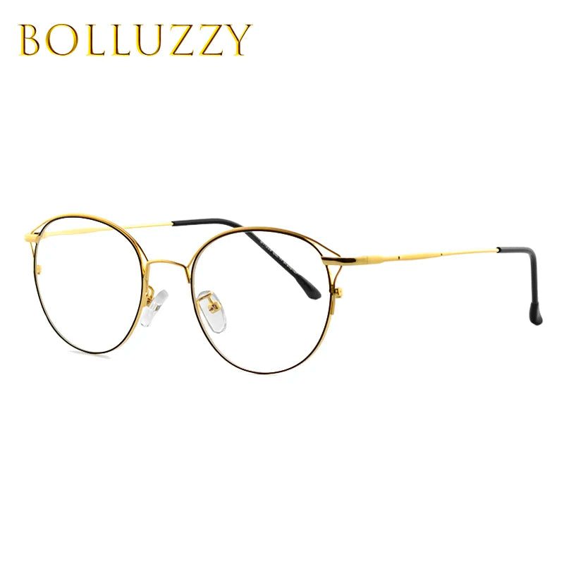 Bolluzzy Women's Full Rim Round Alloy Eyeglasses 4451 Full Rim Bolluzzy   