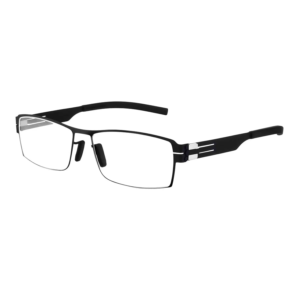Aimee Women's Full Rim Square Screwless Titanium Eyeglasses 5085 Full Rim Aimee Black color  