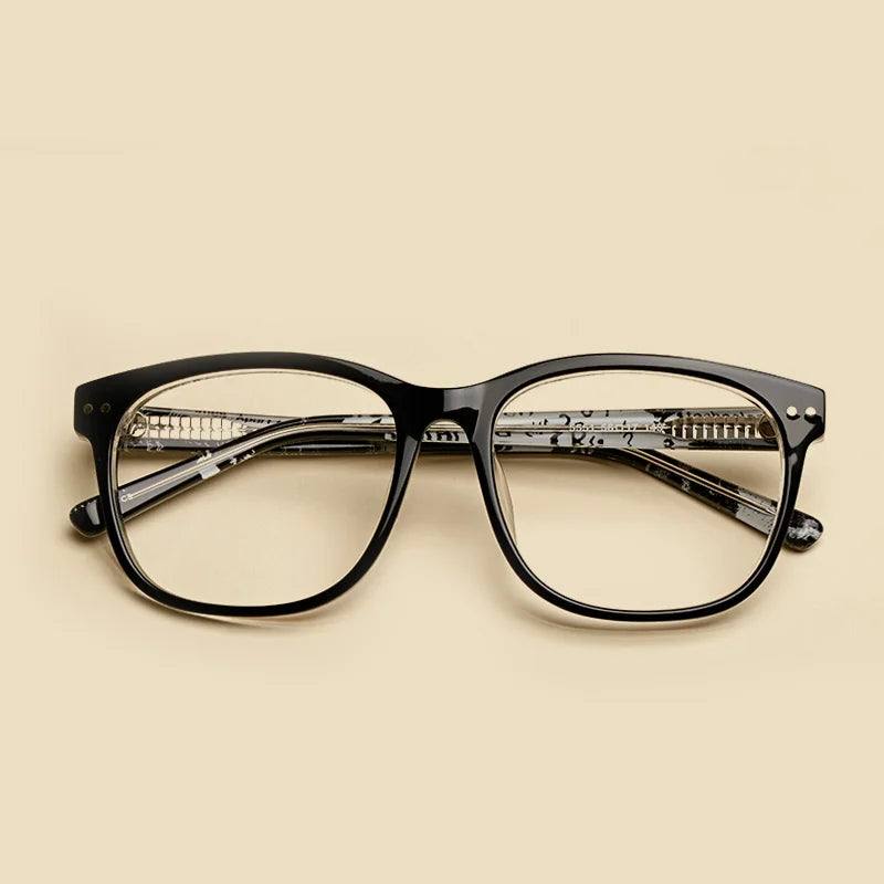 Oveliness Unisex Full Rim Square Titanium Acetate Eyeglasses 55514
