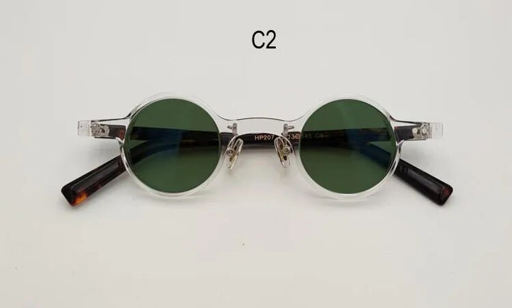 Unisex Round Acetate Frame Polarized Sunglasses Sunglasses Yujo C2 China 