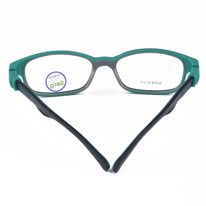 Secg Unisex Youth Full Rim Square Tr 90 Silicone Eyeglasses 3018 Full Rim Secg   