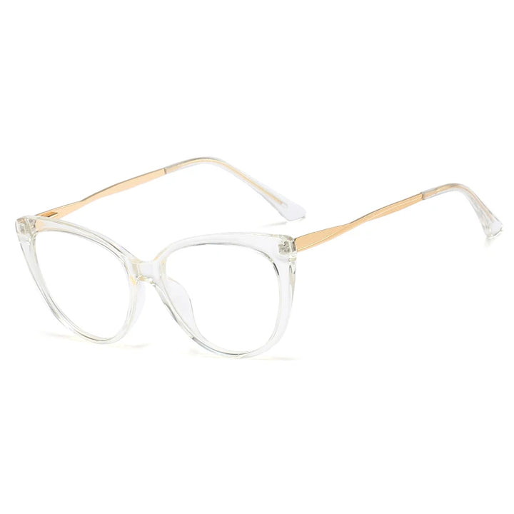 Reven Jate Women's Full Rim Oval Cat Eye Tr 90 Alloy Eyeglasses 92388