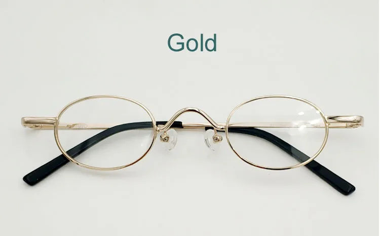 Yujo Unisex Full Rim Oval Alloy Eyeglasses 13427 Full Rim Yujo Gold CHINA