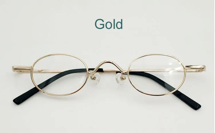 Yujo Unisex Full Rim Oval Alloy Eyeglasses 13427 Full Rim Yujo Gold CHINA