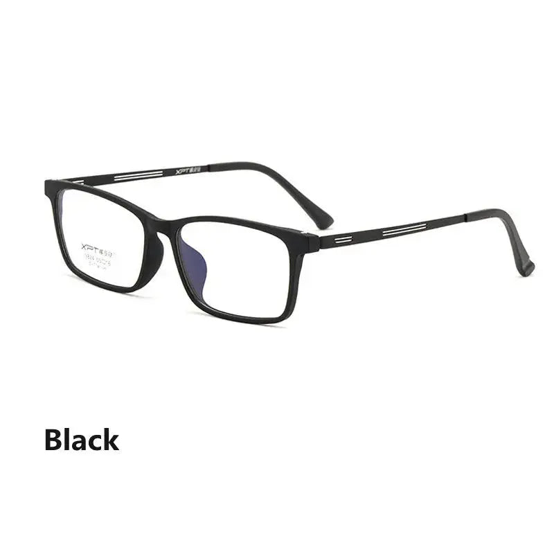 Kocolior Unisex Full Rim Square Titanium Alloy Hyperopic Reading Glasses 9824.