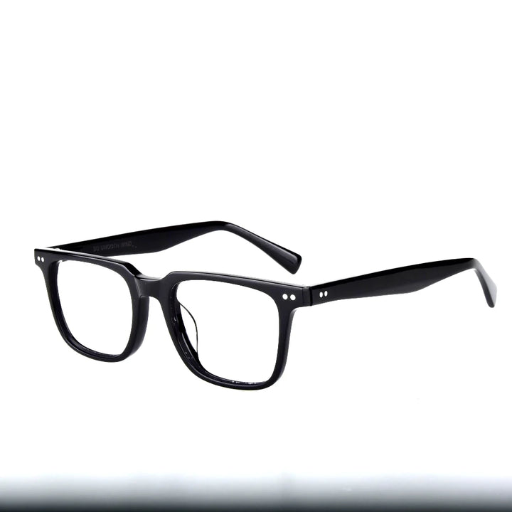 Aimee Unisex Full Rim Square Thick Acetate Temple Eyeglasses 5419 Full Rim Aimee Black  