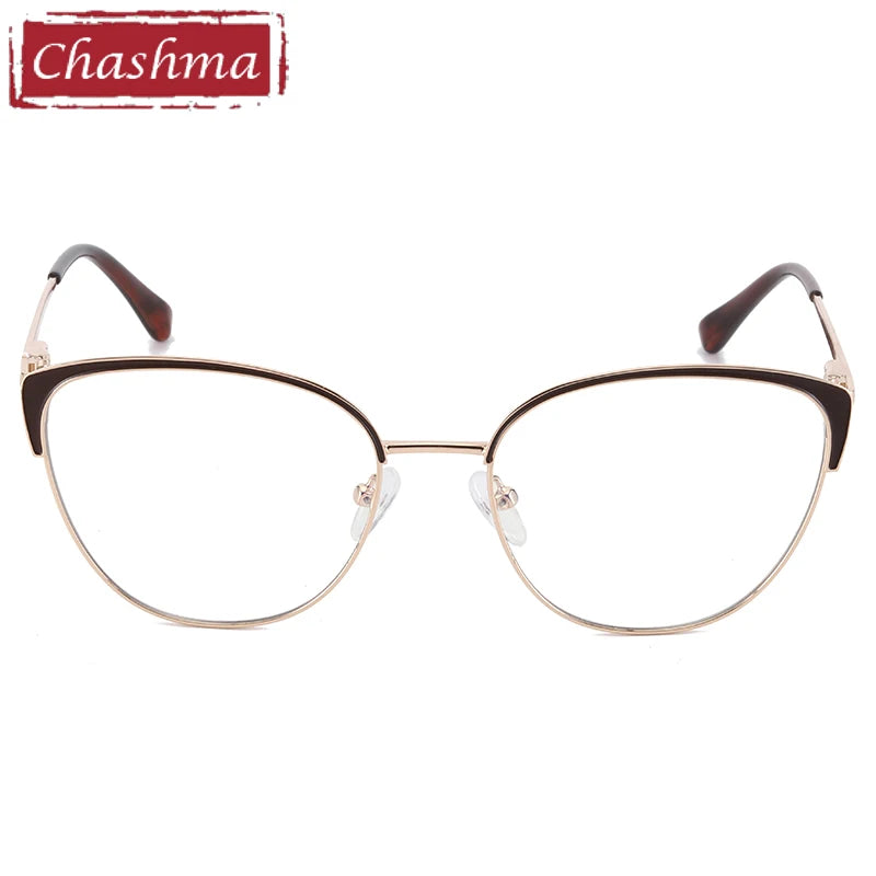 Chashma Women's Full Rim Oval Cat Eye Alloy Eyeglasses 310393 Full Rim Chashma   