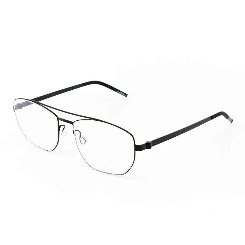 Aimee Unisex Full Rim Square Double Bridge Titanium Eyeglasses 9618 Full Rim Aimee   